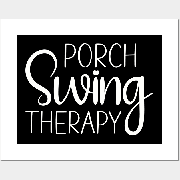 Porch Swing Therapy Tee Shirt Wall Art by Christmas Clatter